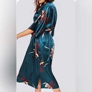 KIM+ONO Women's Satin Kimono Robe Long size 2x